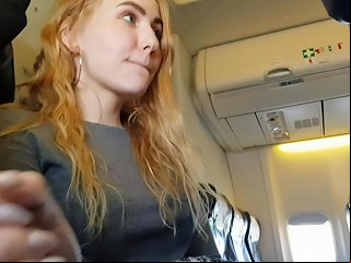 Public Airplane Handjob And Blowjob Bella Mur